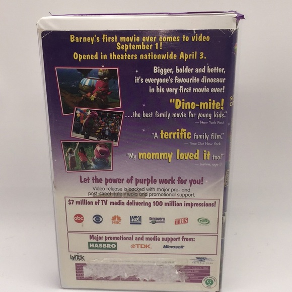 Barney’s Great Adventure VHS Video Screening Copy - Picture 3 of 11